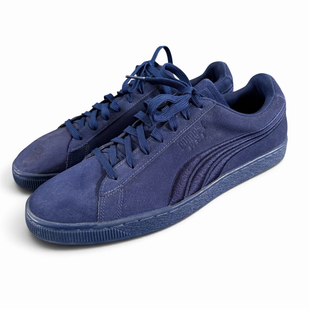 PUMA Suede Classic Casual Emboss "Peacoat" Navy Blue Sneakers Men's Size 12